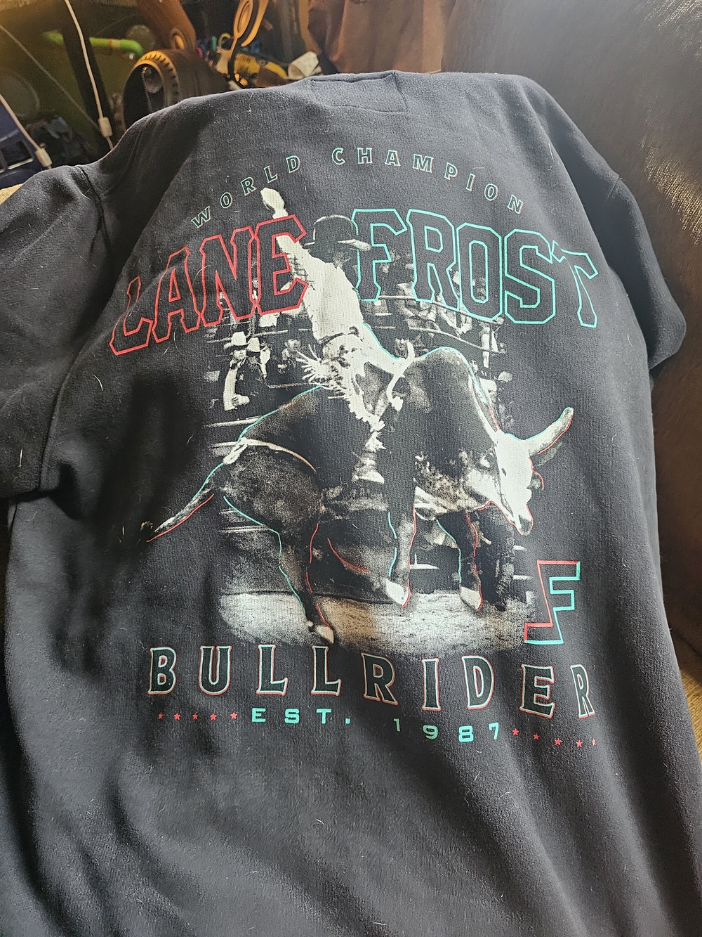 Bullrider Graphic Crewneck Sweater - Black